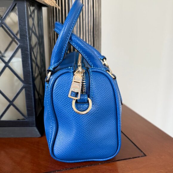 COACH BABY BENNETT SATCHEL CROSSBODY BAG Blue Leather - Picture 6 of 16